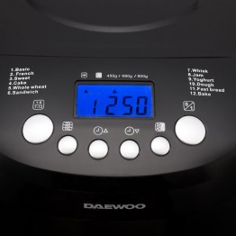 Masina de facut paine Daewoo DBM600B, putere 600 W, 900 g, 12 programe, negru